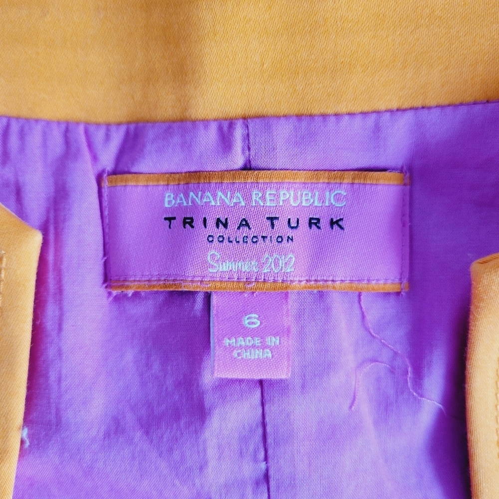 Banana Republic Pink and Yellow Long Sleeve Dress - Picture 6 of 11